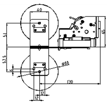 Dimensions, version with rear roll